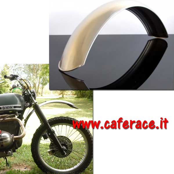 Parafango anteriore in alluminio per cross enduro ruote 19\" scrambler 105x845mm