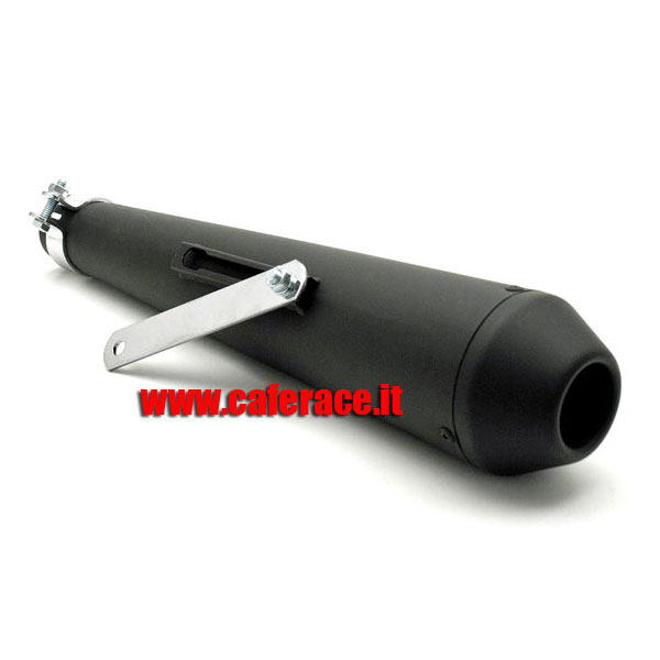 Exhaust muffler silencer Megaton black custom Cafè racerscrambler