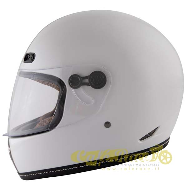 Casco BARRY LEGEND RACER WHITE SHINY calotta in abs omologato ECE