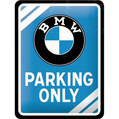 Insegna cartello in metallo BMW Parking Only bmw service officina