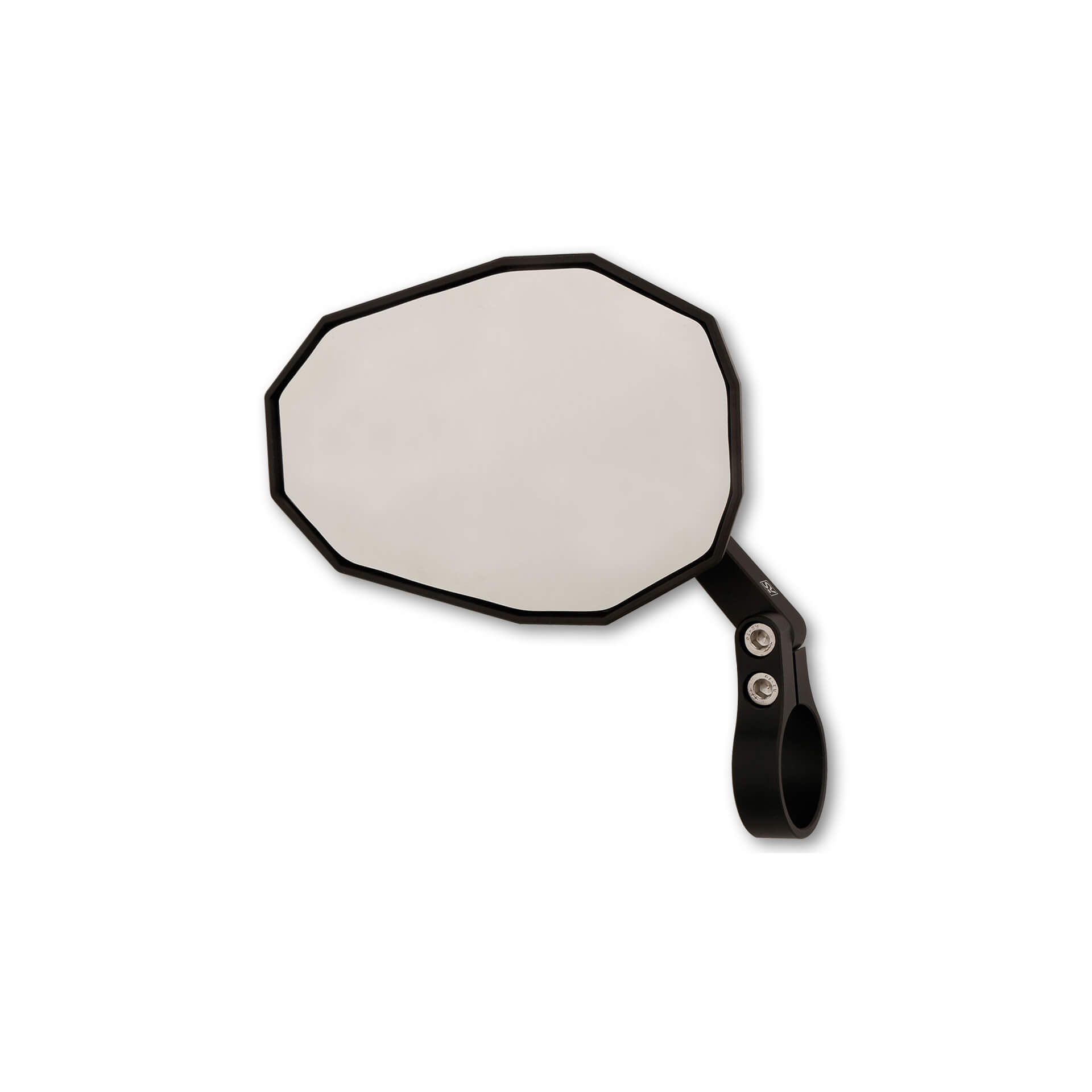 Specchio bar-end STRAIGHT per manubri 22mm 25mm alluminio nero Omologato