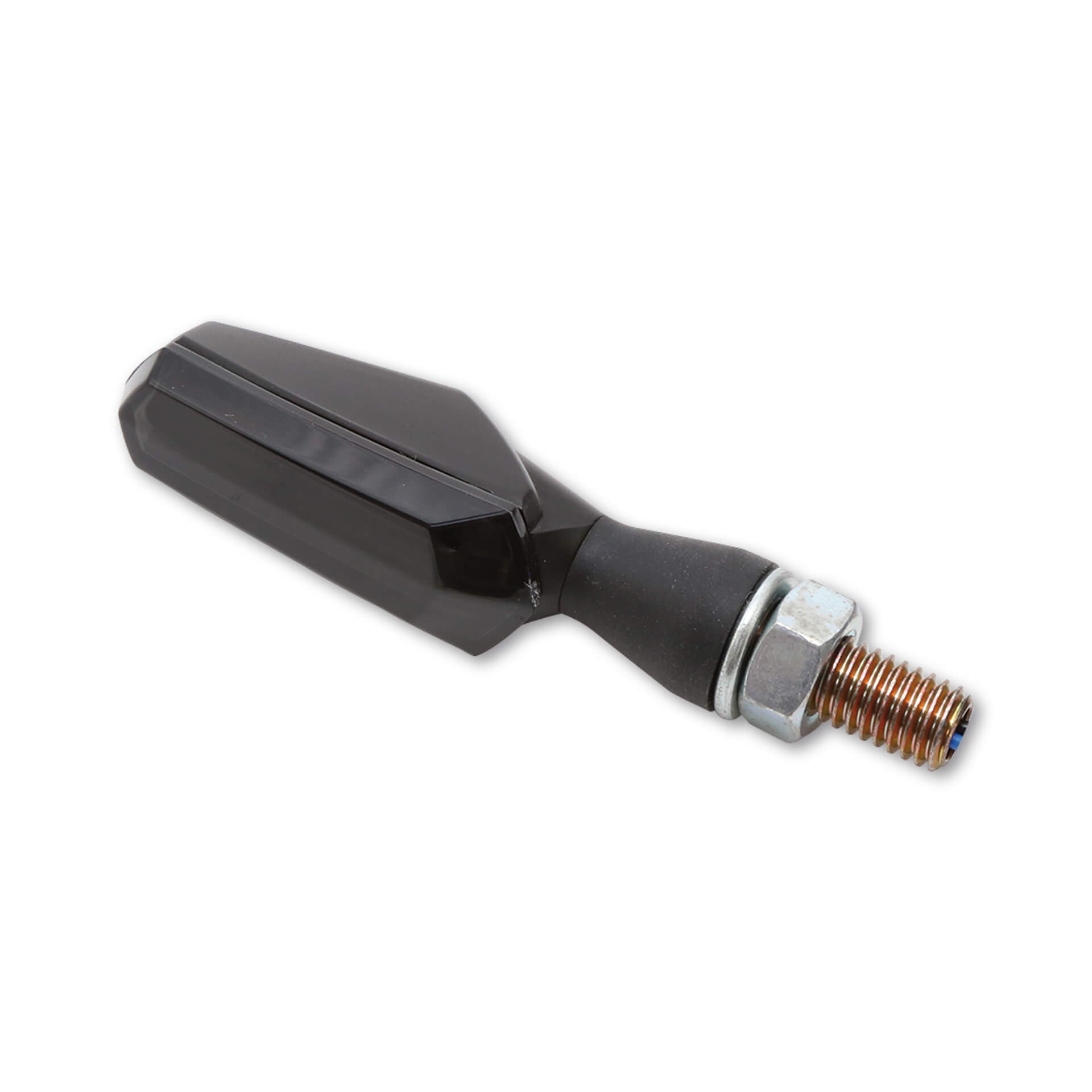 Frecce SCURO LED in metallo nero lente fumè omologate 58mm m8 2pz