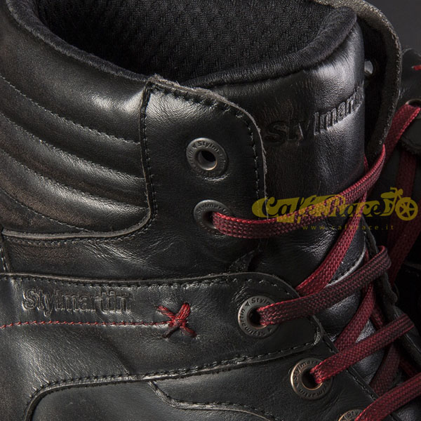 Scarpe stivaletto sneakers da moto nere Stylmartin Iron in pelle idrorepellente