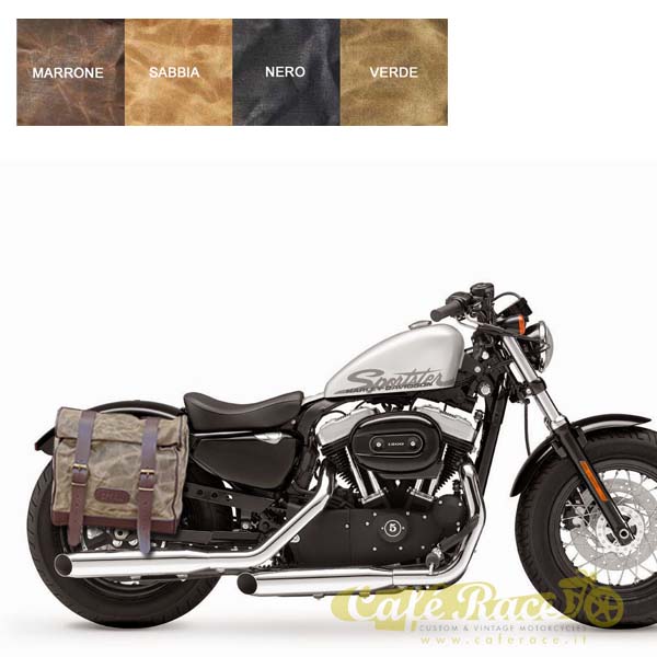 Kit borsa piccola destra sgancio rapido nera  per harley Davidson Sportster