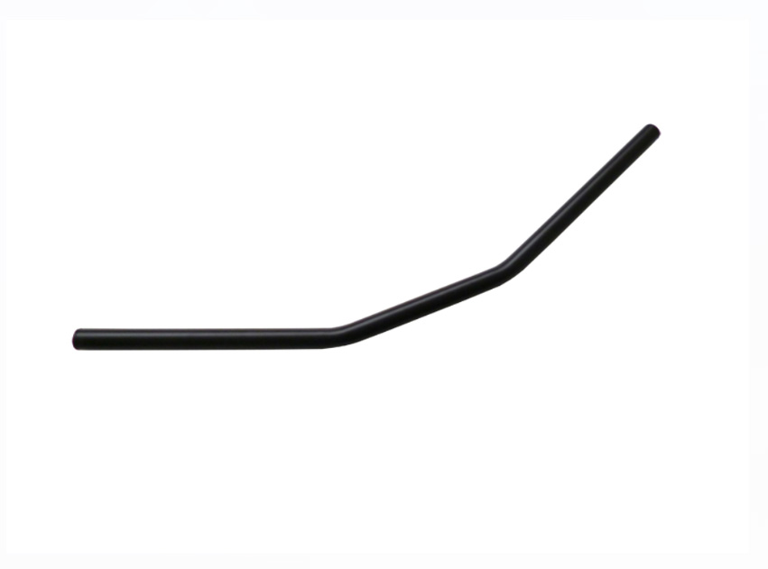1" Black Drag Style Wide motorcycle handlebar with approved cable routing dimples