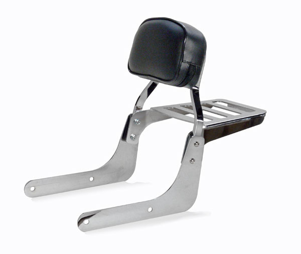 Chromed low spaan backrest with luggage rack for Leonart Daytona 125 - 350
