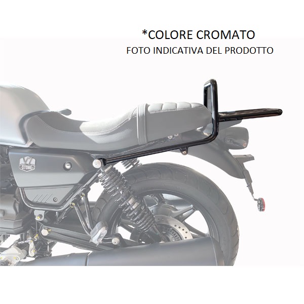 Porte-bagages en acier chromé Moto Guzzi V7 850 Stone Special Centenario